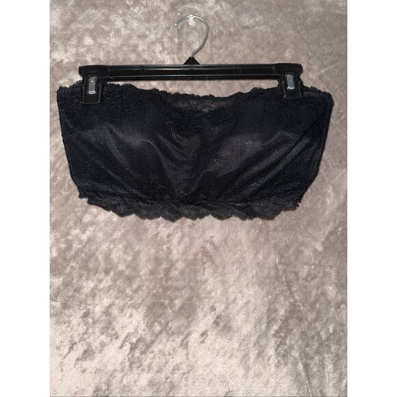 SPANX Undie-tectable Bandeau Lace Black Bra LG Wirefree Lightly lined - Picture 4 of 7